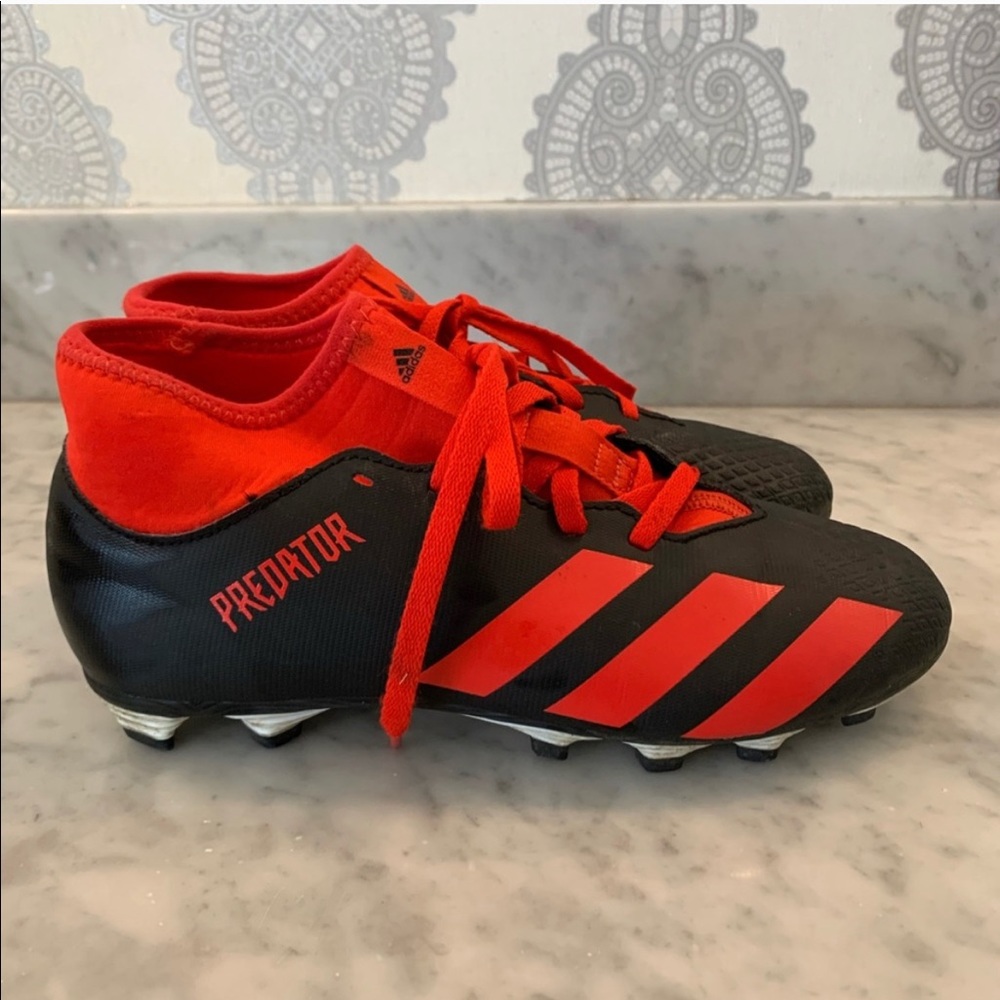 Adidas Predator Boys' Soccer Cleats Red and Black
